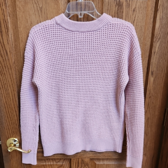 Time and Tru Light Pink Crew Neck Sweater - Picture 4 of 4